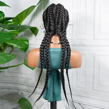 Load image into Gallery viewer, Synthetic Lace Wigs Braided Wigs with Baby Hair Long 26 Inches Box Braids Wig for Black Women Lace Front  Afro Hair Wigs