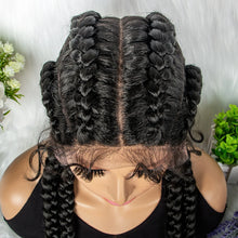 Load image into Gallery viewer, 32 inches Large Four Braid Lace Wig for Black Women Braided Wig  Full Lace Glueless Box Braids Wig Women Synthetic Braided
