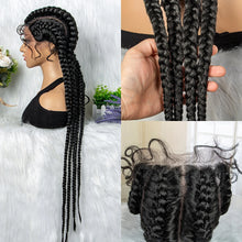 Load image into Gallery viewer, 32 inches Large Four Braid Lace Wig for Black Women Braided Wig  Full Lace Glueless Box Braids Wig Women Synthetic Braided