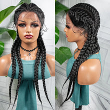 Load image into Gallery viewer, Synthetic Lace Wigs Braided Wigs with Baby Hair Long 26 Inches Box Braids Wig for Black Women Lace Front  Afro Hair Wigs