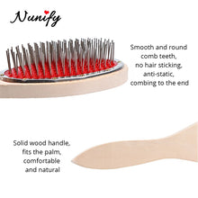 Load image into Gallery viewer, Nunify Large Wide Tooth Comb Metal Hair Brush Hair Wig Care Women Accessories Round Head Massage Brush Reduce Hair Loss Tool