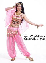 Load image into Gallery viewer, belly dance costumes for sale pants women bollywood indian egyptian belly dress dance plus size for adults for women 4pcs