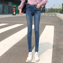 Load image into Gallery viewer, NEW Women Stretch High Waist Classic Retro Jeans Lady Clothes 38 40 Skinny Pants Push Up Leggings Mom Jeans Pencil Trousers
