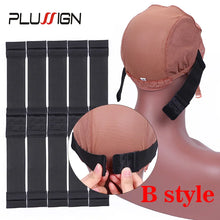 Load image into Gallery viewer, 5Pcs Plussign Adjustable Elastic Band For Wigs Sewing Black Wig Band 2.5Cm, 3Cm, 3.5Cm Width Wig Accessories Wig Fixed Material