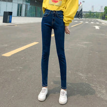 Load image into Gallery viewer, NEW Women Stretch High Waist Classic Retro Jeans Lady Clothes 38 40 Skinny Pants Push Up Leggings Mom Jeans Pencil Trousers