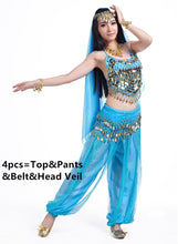 Load image into Gallery viewer, belly dance costumes for sale pants women bollywood indian egyptian belly dress dance plus size for adults for women 4pcs