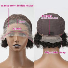 Load image into Gallery viewer, Pixie Cut perruque Short Curly Human Hair Wigs perruque bresillienne Cheap Remy Hair 13X1 Transparent Lace Wigs For Women Sale
