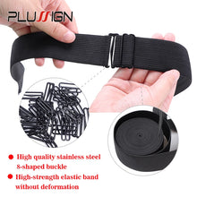 Load image into Gallery viewer, 5Pcs Plussign Adjustable Elastic Band For Wigs Sewing Black Wig Band 2.5Cm, 3Cm, 3.5Cm Width Wig Accessories Wig Fixed Material