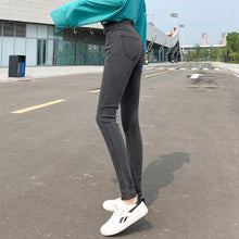 Load image into Gallery viewer, NEW Women Stretch High Waist Classic Retro Jeans Lady Clothes 38 40 Skinny Pants Push Up Leggings Mom Jeans Pencil Trousers