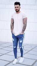 Load image into Gallery viewer, Jeans for Men Long Men's Fashion Spring Hole Ripped Jeans Slim Thin Skinny Pencil Pants Hiphop Trousers Clothes Clothing