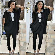 Load image into Gallery viewer, african clothing for women free shipping new fashion dashiki embroidery design soft material top and pants one suit