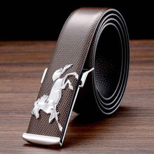 Load image into Gallery viewer, Designer Belts New Leather Belts for Men Buckle Fancy Vintage Jeans Plate Buckle Belts Width:3.5cm Black\Coffee