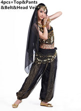 Load image into Gallery viewer, belly dance costumes for sale pants women bollywood indian egyptian belly dress dance plus size for adults for women 4pcs