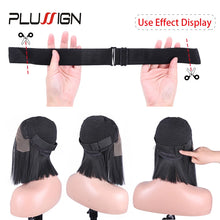 Load image into Gallery viewer, 5Pcs Plussign Adjustable Elastic Band For Wigs Sewing Black Wig Band 2.5Cm, 3Cm, 3.5Cm Width Wig Accessories Wig Fixed Material