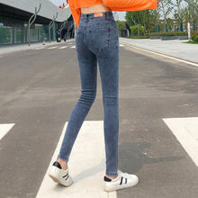 Load image into Gallery viewer, NEW Women Stretch High Waist Classic Retro Jeans Lady Clothes 38 40 Skinny Pants Push Up Leggings Mom Jeans Pencil Trousers
