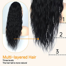 Load image into Gallery viewer, Ponytail Wig Fashion Style Latin American Roll Drawstring Ponytail Water Ripple Wig Small Curls Corn Stigma Performance Wig