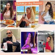 Load image into Gallery viewer, Ponytail Wig Fashion Style Latin American Roll Drawstring Ponytail Water Ripple Wig Small Curls Corn Stigma Performance Wig