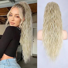 Load image into Gallery viewer, Ponytail Wig Fashion Style Latin American Roll Drawstring Ponytail Water Ripple Wig Small Curls Corn Stigma Performance Wig