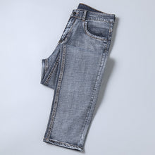 Load image into Gallery viewer, New Men's Jeans Classic Style Business Casual Advanced Stretch Regular Fit Denim Trousers Grey Blue Pants Male
