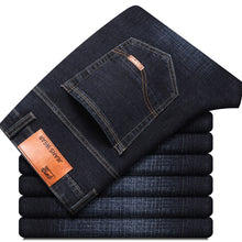 Load image into Gallery viewer, New Men's Fashion  Business Casual Stretch Slim Jeans Classic Trousers Denim Pants Male Black Blue
