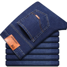 Load image into Gallery viewer, New Men's Fashion  Business Casual Stretch Slim Jeans Classic Trousers Denim Pants Male Black Blue