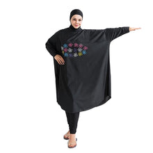 Load image into Gallery viewer, Muslim Burkini Swimming Suit For Women Modest Swimwear Long Sleeve Plus Size Abaya Abayas Swimsuit Cover Ups Bat Shirt Hijab