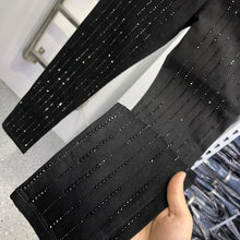 Load image into Gallery viewer, Rhinestone Black Denim Pencil Pants Women's Jeans Autumn New European Elastic Slim Fit High Waisted Strech Jean Pants for Women