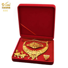 Load image into Gallery viewer, ANIID Dubai Plated Jewelry Set For Women Indian Earring and Necklace Nigeria Moroccan Bridal Accessorie Wedding Bracelet Gifts
