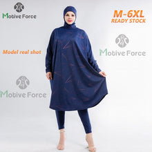 Load image into Gallery viewer, Muslim Burkini Swimming Suit For Women Modest Swimwear Long Sleeve Plus Size Abaya Abayas Swimsuit Cover Ups Bat Shirt Hijab