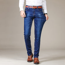 Load image into Gallery viewer, Business Men's Jeans Casual Straight Stretch Fashion Classic Blue Black Work Denim Trousers Male Brand Clothing