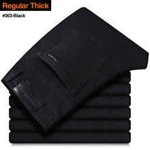 Load image into Gallery viewer, New Men's Jeans Classic Style Business Casual Advanced Stretch Regular Fit Denim Trousers Grey Blue Pants Male