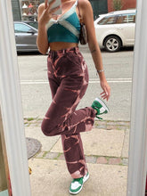 Load image into Gallery viewer, HEYounGIRL Brown Gray Tie Dye Print Harajuku Jeans Women Casual Skinny High Waist Pants Ladies Streetwear Denim Trousers Hip Hop