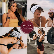 Load image into Gallery viewer, Yoga Headbands For Women's Hair Wide Thick Stretchy Boho African Turban Knotted Leopard Head Bands