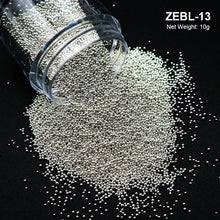 Load image into Gallery viewer, Crystal Tiny Glass Balls Rhinestones For Manicure Microbead Caviar Beads Nail Art Decorations DIY Charms 3D Nails Accessories