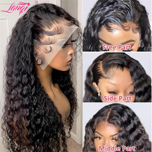 Load image into Gallery viewer, Lace Front Human Hair Wig Deep Wave Frontal Wig Transparent 13x4 Full Lace Frontal Human Hair Wig For Women Human Hair Wigs