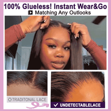 Load image into Gallery viewer, Wow Angel Glueless 250% Real HD Lace Closure Wigs 7X7/6x6/5X5 HD Closure Wig Body Wave Pre Plucked Human Hair Wigs For Women