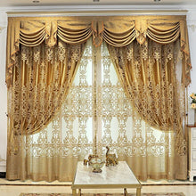 Load image into Gallery viewer, New Curtains for Living Dining Room Bedroom Custom High-end Luxury European Embroidery Gold Door Window Room Decor White Tulle