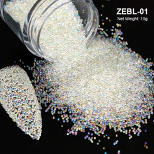 Load image into Gallery viewer, Crystal Tiny Glass Balls Rhinestones For Manicure Microbead Caviar Beads Nail Art Decorations DIY Charms 3D Nails Accessories