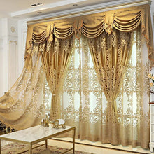Load image into Gallery viewer, New Curtains for Living Dining Room Bedroom Custom High-end Luxury European Embroidery Gold Door Window Room Decor White Tulle