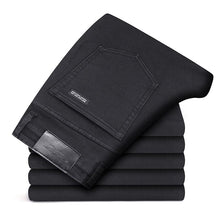 Load image into Gallery viewer, New Men's Fashion  Business Casual Stretch Slim Jeans Classic Trousers Denim Pants Male Black Blue