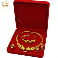 Load image into Gallery viewer, ANIID Dubai Plated Jewelry Set For Women Indian Earring and Necklace Nigeria Moroccan Bridal Accessorie Wedding Bracelet Gifts