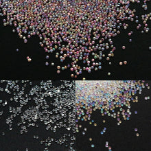 Load image into Gallery viewer, Crystal Tiny Glass Balls Rhinestones For Manicure Microbead Caviar Beads Nail Art Decorations DIY Charms 3D Nails Accessories