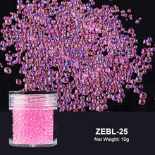 Load image into Gallery viewer, Crystal Tiny Glass Balls Rhinestones For Manicure Microbead Caviar Beads Nail Art Decorations DIY Charms 3D Nails Accessories
