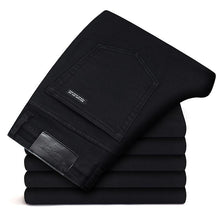 Load image into Gallery viewer, New Men's Fashion  Business Casual Stretch Slim Jeans Classic Trousers Denim Pants Male Black Blue