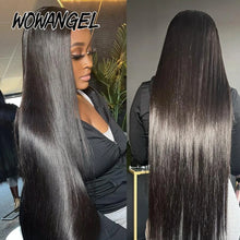 Load image into Gallery viewer, Wow Angel 36inch Jet Black Glueless Wigs 5x5 HD Lace Closure Human Hair Wigs Pre Plucked Straight Ready to Go Wigs For Woman
