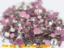 Load image into Gallery viewer, SS3-ss8 1440pcs Clear Crystal AB gold 3D Non HotFix FlatBack Nail Art Rhinestones Decorations Shoes And Dancing Decoration