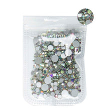 Load image into Gallery viewer, SS3-ss8 1440pcs Clear Crystal AB gold 3D Non HotFix FlatBack Nail Art Rhinestones Decorations Shoes And Dancing Decoration