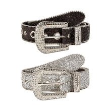 Load image into Gallery viewer, Goth for rhinestone Belts Women PU Leather Strap for rhinestone Belts Western Cowboy Y2K Girls Fashion Belt for Jeans Men
