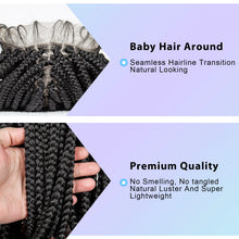 Load image into Gallery viewer, 14 Inches Short Bob Braided Wigs Synthetic Full Lace Wigs for Black Women Knotless Box Braids Synthetic Lace Front Wigs
