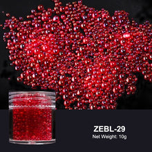 Load image into Gallery viewer, Crystal Tiny Glass Balls Rhinestones For Manicure Microbead Caviar Beads Nail Art Decorations DIY Charms 3D Nails Accessories